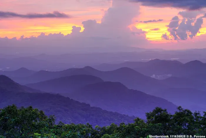 Blue Ridge Mountains - Sonnenuntergang in Georgia