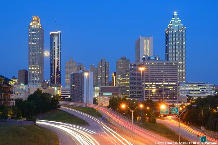 Atlanta Skyline bei Nacht