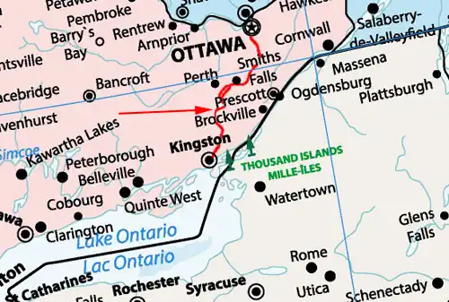 Landkarte von Kanada - Ottawa - Provinz Ontario