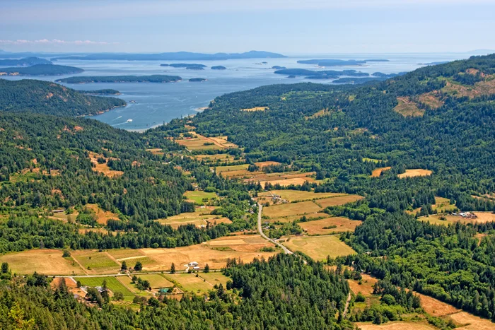 Insel in der Strait of Georgia