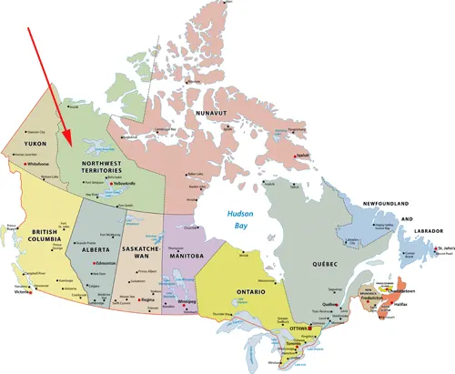 Landkarte Kanada - Nordwest-Territorien