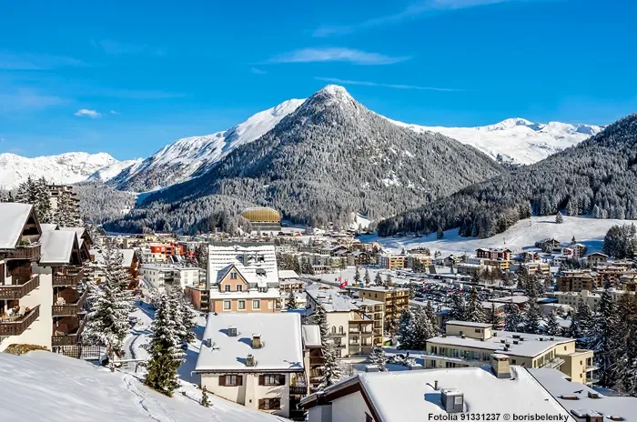 Panoramablick über Davos - Schweiz